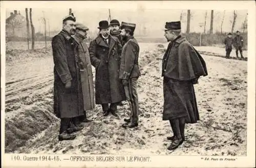 Ak Armee Belge, Officiers Belges sur le Front, I WK