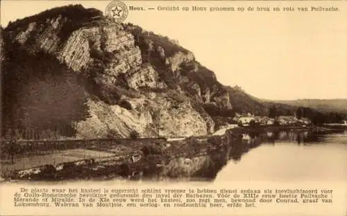 Ak Houx Wallonie Namur, Teilansicht, Felsen