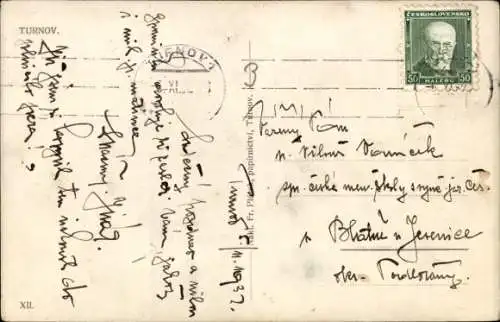 Ak Turnov Turnau Region Reichenberg, Gesamtansicht