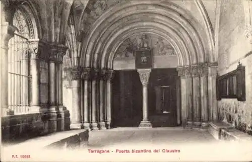 Ak Tarragona Katalonien Spanien, Puerta bizantina del Claustro