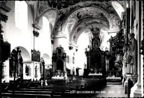 Ak Reichersberg Oberösterreich, Stift, Inneres der Kirche