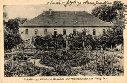 Ak Erding in Oberbayern, Sechsklassige Mädchenmittelschule und Haushaltungsschule Heilig Blut