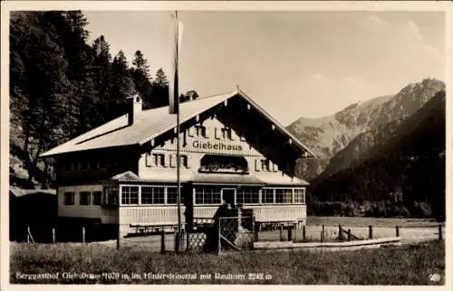 Ak Bad Hindelang im Oberallgäu, Berggasthaus Giebelhaus im Hintersteinertal, Rauhorn