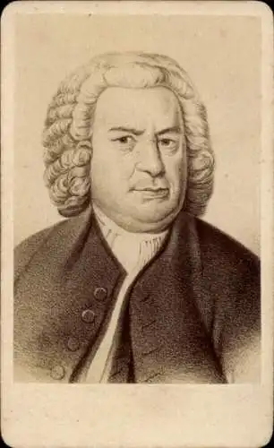 CdV Komponist Johann Sebastian Bach, Portrait