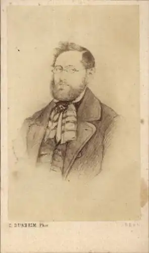 CdV Mann mit Brille, Portrait