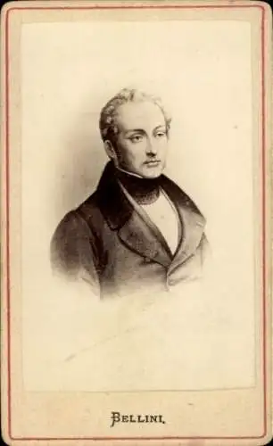 CdV Komponist Vincenzo Bellini, Portrait