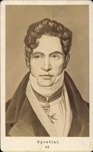 CdV Komponist und Dirigent Gaspare Spontini, Portrait