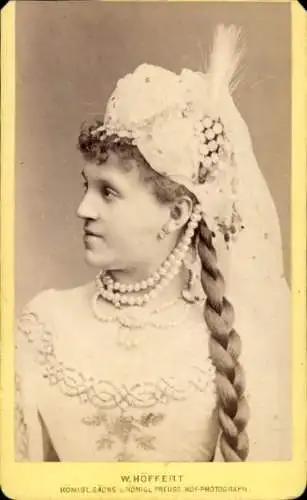 CdV Portrait einer Frau, Schauspielerin ?, Opernsängerin ?