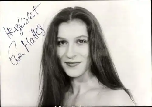 Ak Schauspielerin Eva Mattes, Portrait, Autogramm