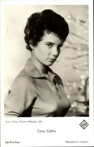 Ak Schauspielerin Corny Collins, Portrait, Film Freddy die Gitarre und das Meer