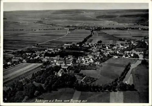 Ak Bächingen an der Brenz Schwaben, Fliegeraufnahme