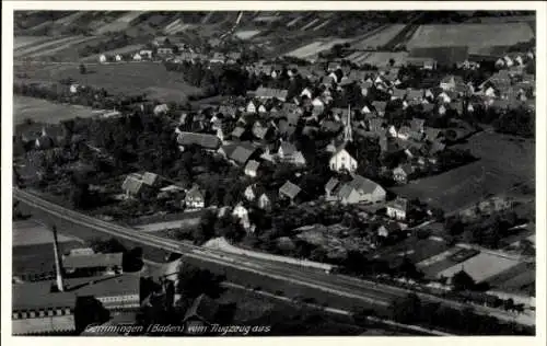 Ak Gemmingen in Baden, Fliegeraufnahme