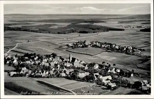 Ak Groß Lellenfeld Arberg in Bayern, Klein-Lellenfeld, Fliegeraufnahme