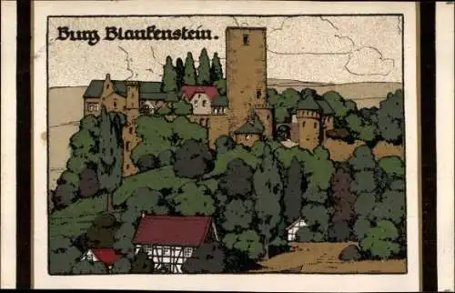 Steindruck Ak Blankenstein an der Ruhr Hattingen, Burg Blankenstein