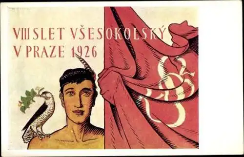 Ak Praha Prag Tschechien, VIII Slet Vsesokolsky 1926