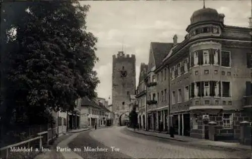 Ak Mühldorf am Inn Oberbayern, Münchner Tor