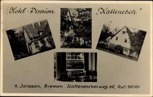 Ak Hansestadt Bremen, Hotel-Pension Kattenesch, Kattenescherweg 60