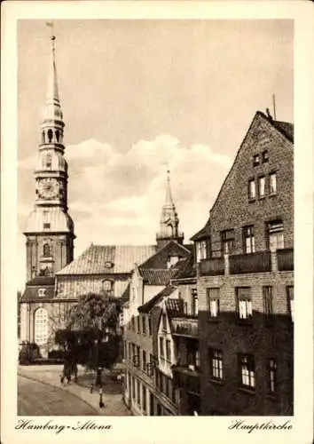 Ak Hamburg Altona, Blick zur Hauptkirche