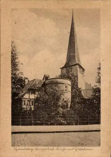 Ak Hamburg Bergedorf, Kirche mit Hasseturm