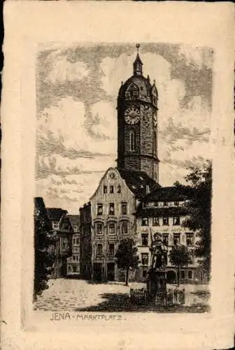 Künstler Ak Jena in Thüringen, Marktplatz