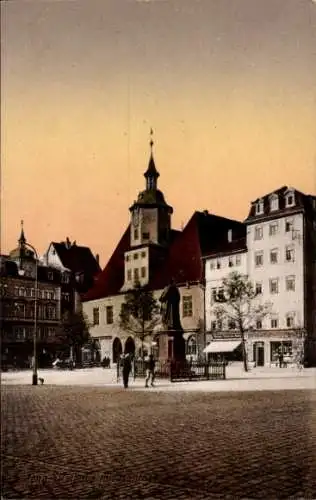 Ak Jena, Marktplatz, Hanfried, Rathaus, Geschäfte