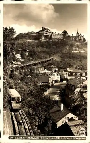 Ak Dresden Weißer Hirsch, Luisenhof, Teilansicht, Standseilbahn, Hahn 4290