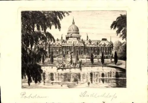 Künstler Ak Potsdam, Stadtschloss