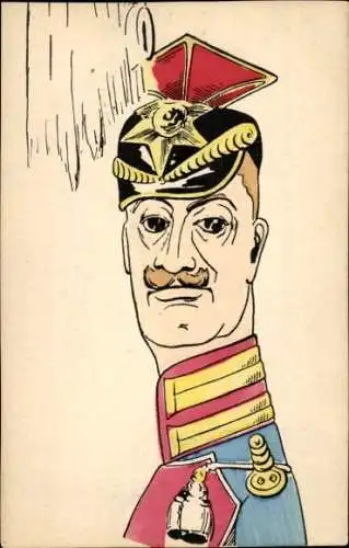 Ak Karikatur, deutscher Soldat, Ulan