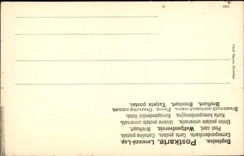 Ak Mann mit Hut, Karikatur