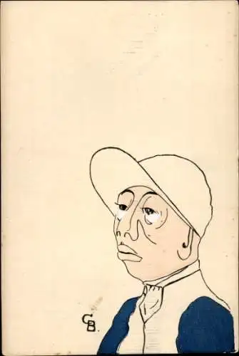 Künstler Ak Karikatur, Jockey