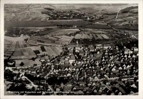 Ak Weinsberg im Kreis Heilbronn, Burg Weibertreu, Fliegeraufnahme