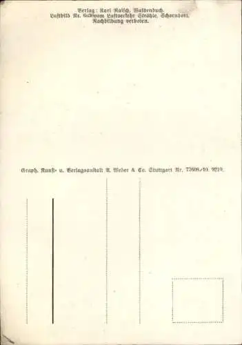 Ak Waldenbuch in Württemberg, Fliegeraufnahme