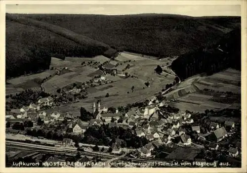 Ak Klosterreichenbach Baiersbronn im Schwarzwald, Fliegeraufnahme