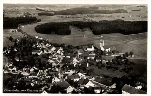 Ak Gebrazhofen Leutkirch im Allgäu Württemberg, Fliegeraufnahme