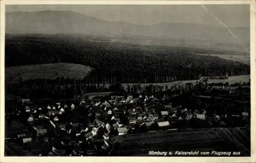 Ak Nimburg am Kaiserstuhl Teningen im Breisgau Schwarzwald, Fliegeraufnahme