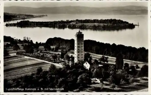 Ak Konstanz am Bodensee, Fliegeraufnahme, Jugendherberge, Insel Mainau