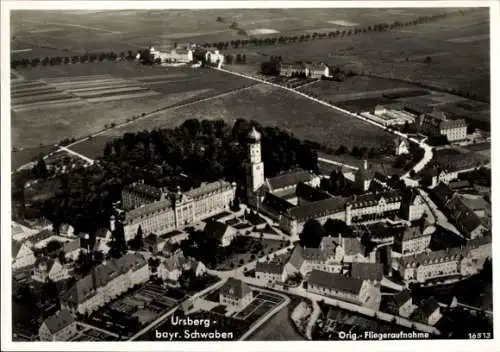 Ak Ursberg in Schwaben, Fliegeraufnahme