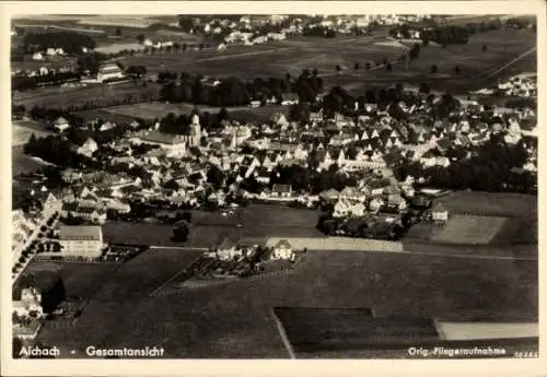 Ak Aichach in Schwaben, Fliegeraufnahme