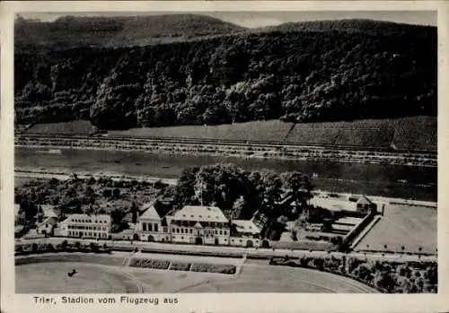 Ak Trier an der Mosel, Fliegeraufnahme, Stadion