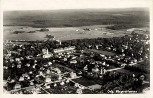 Ak Planegg Oberbayern, Fliegeraufnahme