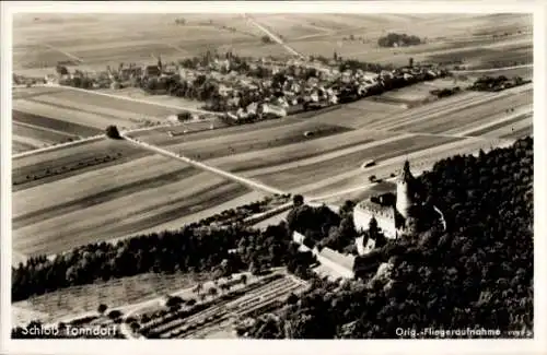 Ak Tonndorf Thüringen, Fliegeraufnahme, Schloss