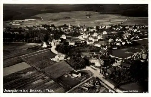 Ak Unterpörlitz Ilmenau in Thüringen, Fliegeraufnahme