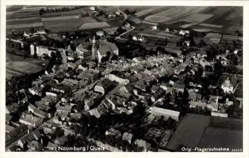 Ak Nowogrodziec Naumburg am Queis Niederschlesien, Fliegeraufnahme