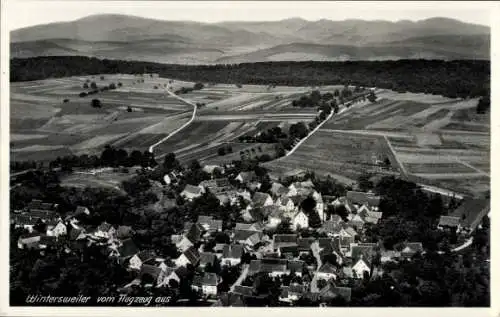 Ak Wintersweiler Efringen Kirchen am Oberrhein, Fliegeraufnahme