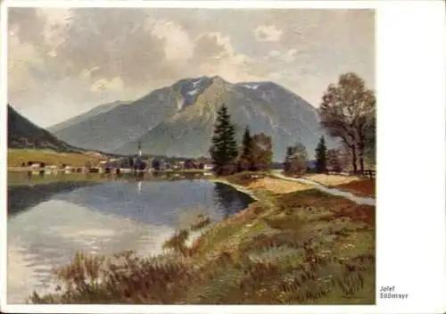 Künstler Ak Süßmayr, Josef, Egern am Tegernsee Oberbayern, Panorama