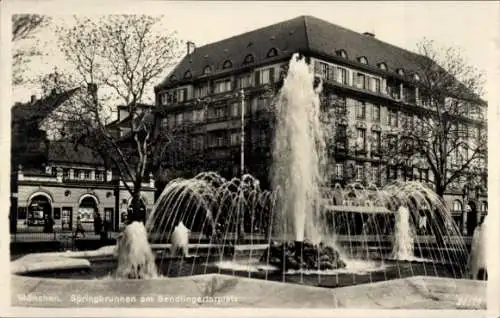 Ak München, Springbrunnen, Sendlingstorplatz