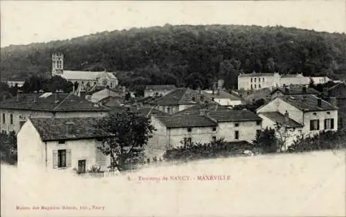 Ak Maxéville Meurthe et Moselle, Blick über die Dächer, Kirche