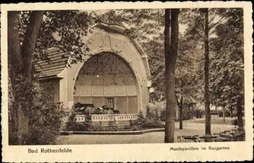 Ak Bad Rothenfelde am Teutoburger Wald, Kurgarten, Musikpavillon