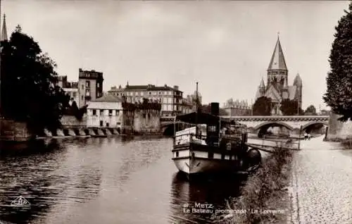 Ak Metz Moselle, Bateau promenade La Lorraine