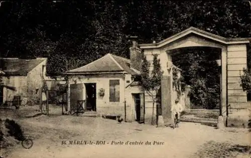 Ak Marly le Roi Yvelines, Porte d'entree du Parc